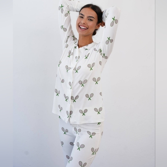 Toss Designs Tennis Racket Pajama Pants - Picture 1 of 7